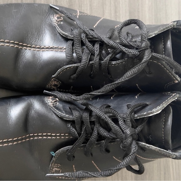 Ecco Womens Black Leather Lace Up Bootie Shoes Womens Size 39 Gore-Tex Comfort - Picture 8 of 13